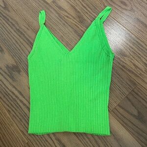 Jolie and joy neon green tank top